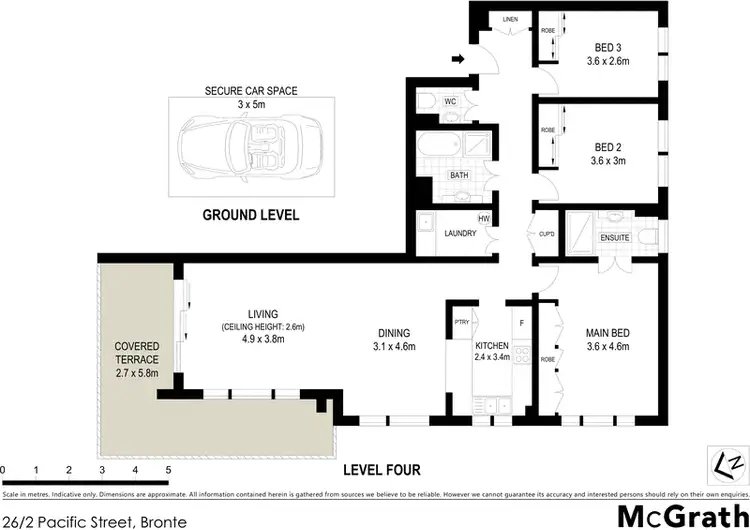 Floorplan of Homely apartment listing, 26/2 Pacific Street, Bronte NSW 2024