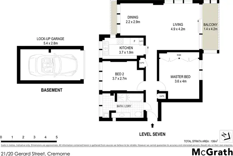 Floorplan of Homely apartment listing, 21/20 Gerard Street, Cremorne NSW 2090
