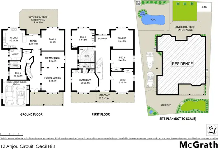 Floorplan of Homely house listing, 12 Anjou Circuit, Cecil Hills NSW 2171