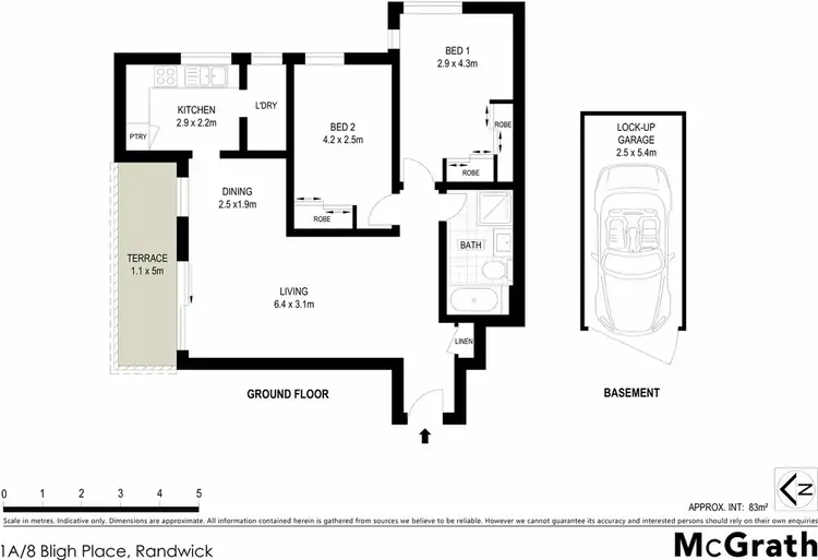 Floorplan of Homely apartment listing, 1A/8 Bligh Place, Randwick NSW 2031