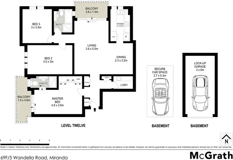 Floorplan of Homely apartment listing, 69F/5 Wandella Road, Miranda NSW 2228