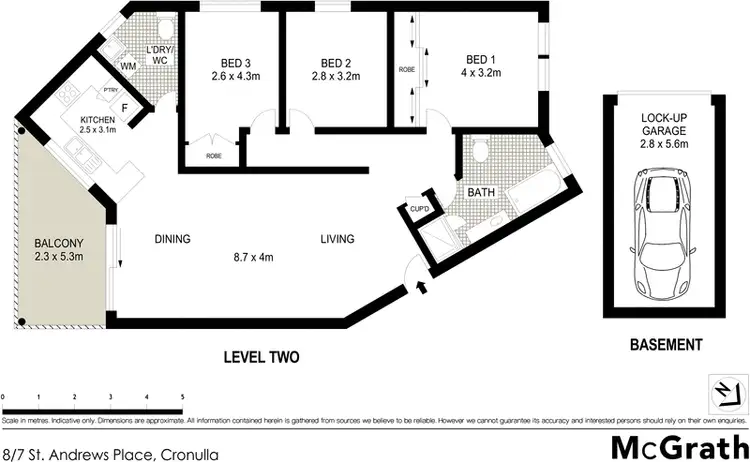 Floorplan of Homely apartment listing, 8/7 St Andrews Place, Cronulla NSW 2230