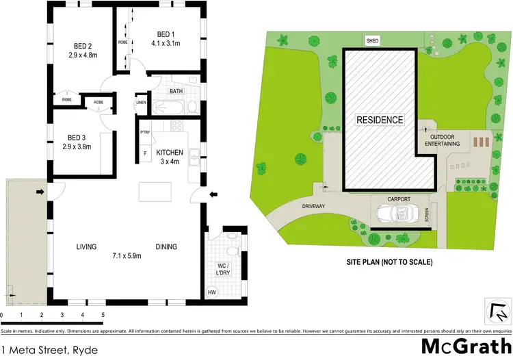 Floorplan of Homely house listing, 1 Meta Street, Ryde NSW 2112