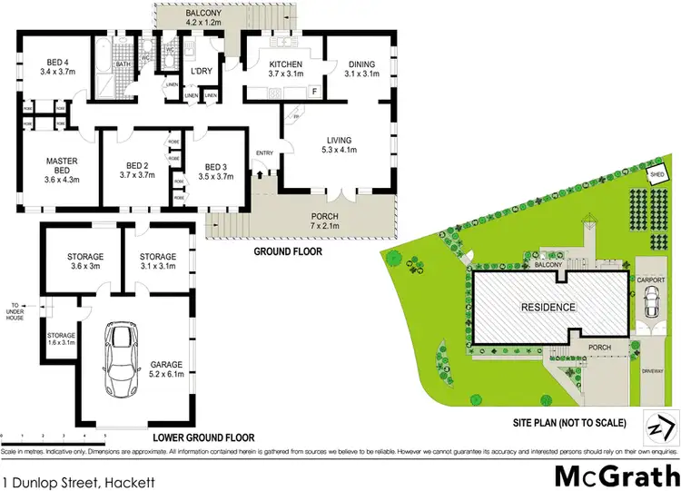 Floorplan of Homely house listing, 1 Dunlop Street, Hackett ACT 2602