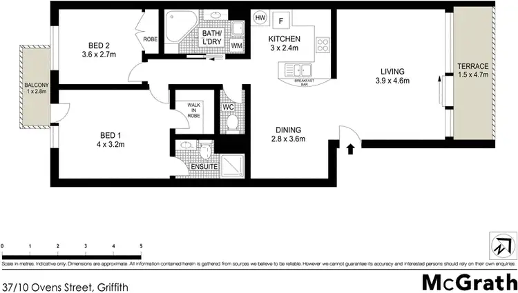 Floorplan of Homely apartment listing, 37/10 Ovens Street, Griffith ACT 2603
