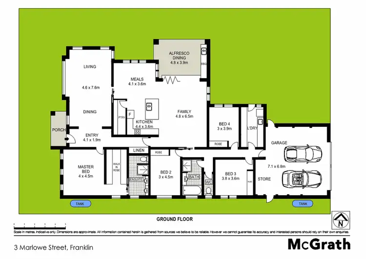 Floorplan of Homely house listing, 3 Marlowe Street, Franklin ACT 2913