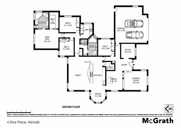 Floorplan of Homely house listing, 4 Dive Place, Nicholls ACT 2913