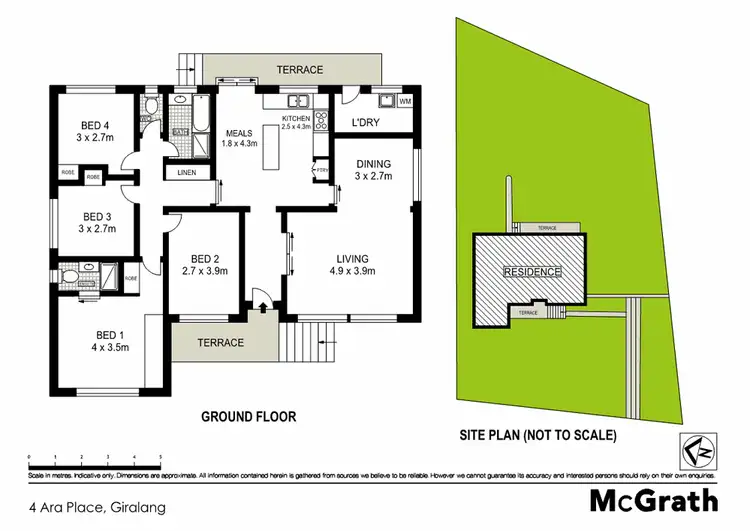 Floorplan of Homely house listing, 4 Ara Place, Giralang ACT 2617