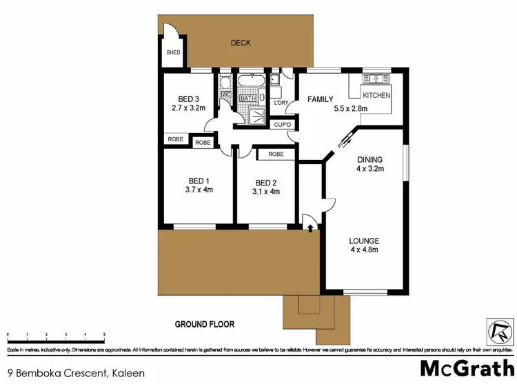 Floorplan of Homely house listing, 9 Bemboka Crescent, Kaleen ACT 2617