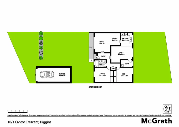 Floorplan of Homely townhouse listing, 10/1 Cantor Crescent, Higgins ACT 2615