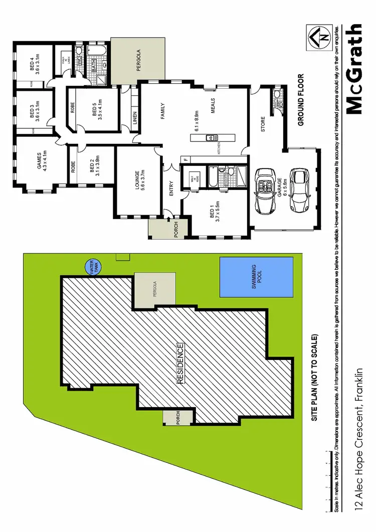 Floorplan of Homely house listing, 12 Alec Hope Crescent, Franklin ACT 2913