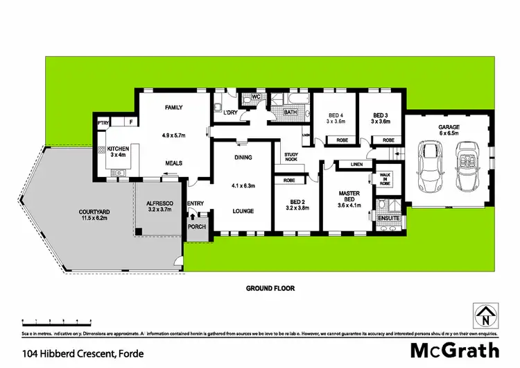 Floorplan of Homely house listing, 104 Hibberd Crescent, Forde ACT 2914