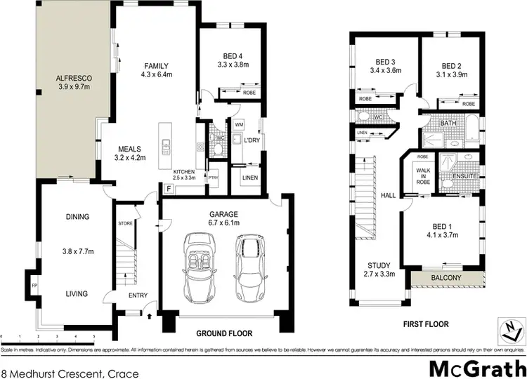 Floorplan of Homely house listing, 8 Medhurst Crescent, Crace ACT 2911