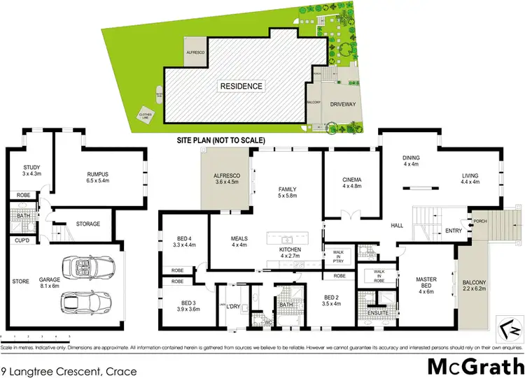 Floorplan of Homely house listing, 9 Langtree Crescent, Crace ACT 2911