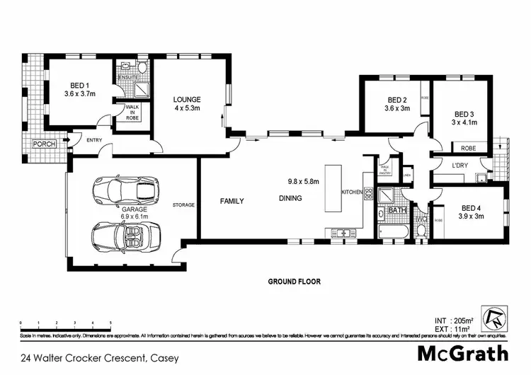 Floorplan of Homely house listing, 24 Walter Crocker Crescent, Casey ACT 2913