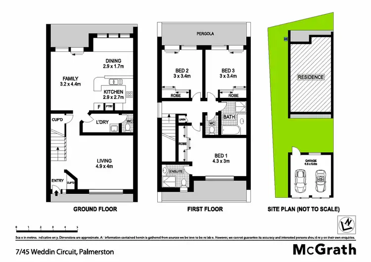 Floorplan of Homely townhouse listing, 7/45 Weddin Circuit, Palmerston ACT 2913