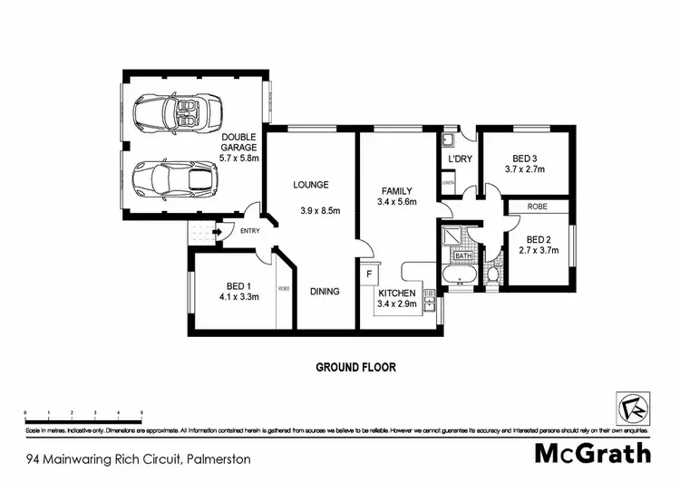 Floorplan of Homely house listing, 94 Mainwaring Rich Circuit, Palmerston ACT 2913