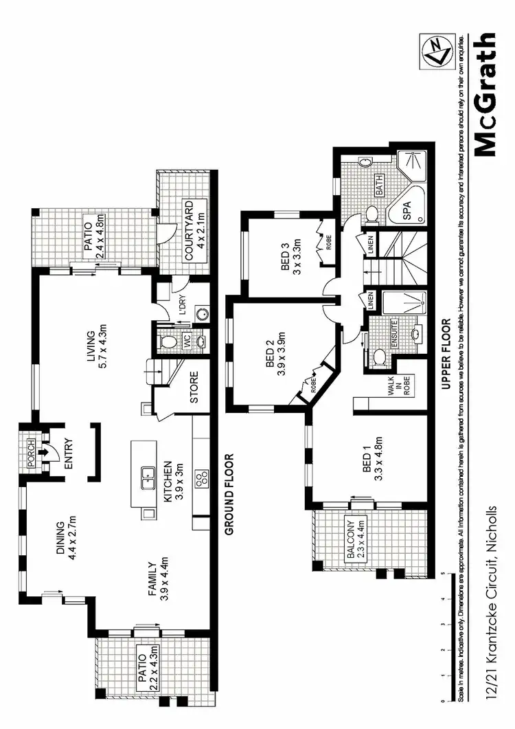 Floorplan of Homely townhouse listing, 12/21 Krantzcke Circuit, Nicholls ACT 2913