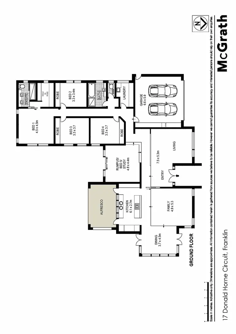 Floorplan of Homely house listing, 17 Donald Horne Circuit, Franklin ACT 2913