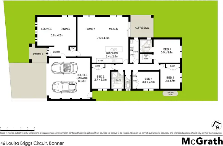 Floorplan of Homely house listing, 46 Louisa Briggs Circuit, Bonner ACT 2914