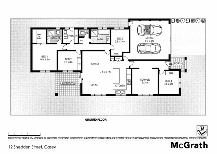 Floorplan of Homely house listing, 12 Shedden Street, Casey ACT 2913