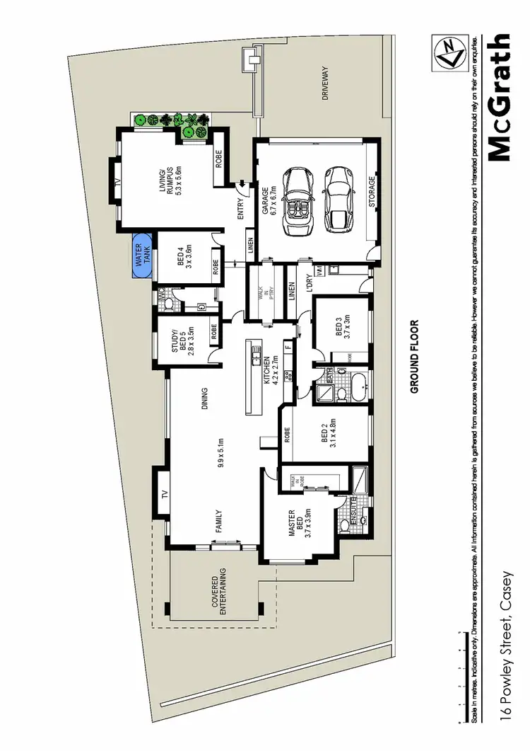 Floorplan of Homely house listing, 16 Powley Street, Casey ACT 2913