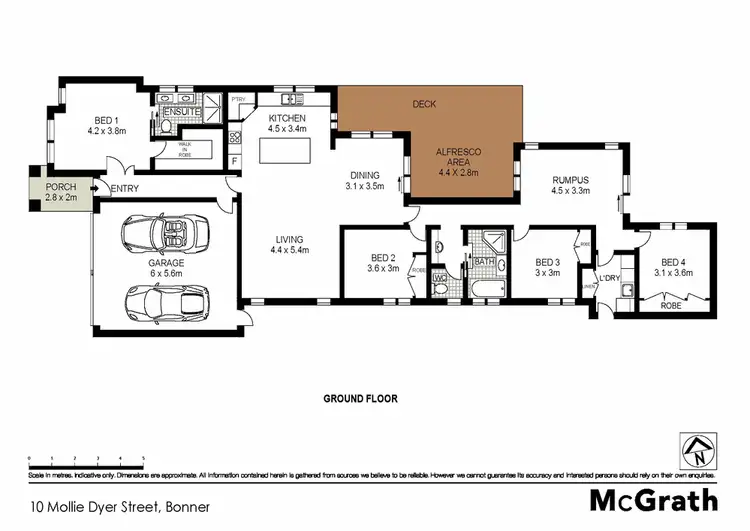 Floorplan of Homely house listing, 10 Mollie Dyer Street, Bonner ACT 2914