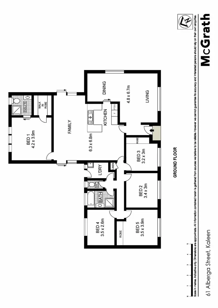 Floorplan of Homely house listing, 61 Alberga Street, Kaleen ACT 2617