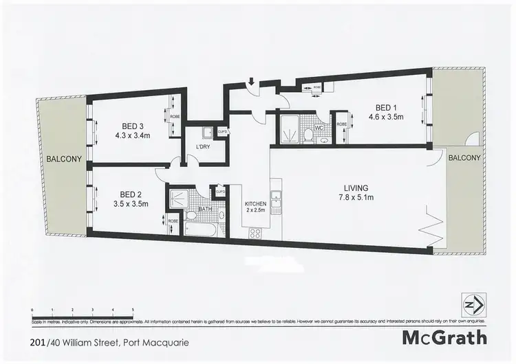 Floorplan of Homely apartment listing, 201/40 William Street, Port Macquarie NSW 2444