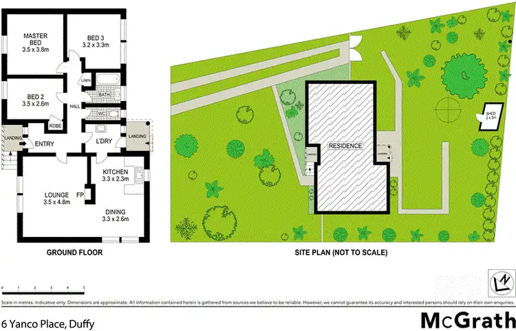 Floorplan of Homely house listing, 6 Yanco Place, Duffy ACT 2611