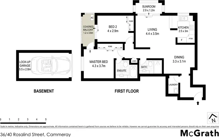 Floorplan of Homely apartment listing, 36/40 Rosalind Street, Cammeray NSW 2062