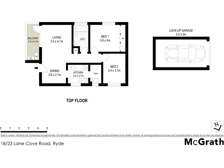 Floorplan of Homely apartment listing, 18/23 Lane Cove Road, Ryde NSW 2112