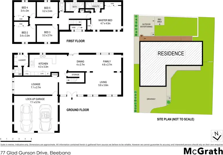 Floorplan of Homely house listing, 77 Glad Gunson Drive, Eleebana NSW 2282