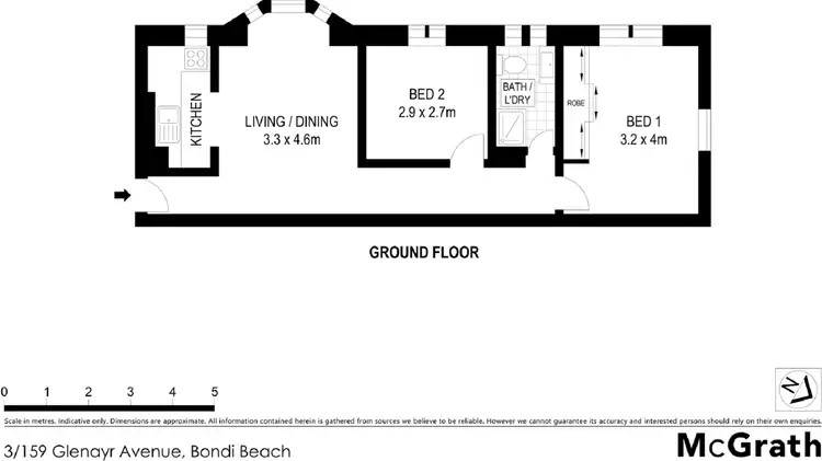 Floorplan of Homely apartment listing, 3/159 Glenayr Avenue, Bondi Beach NSW 2026