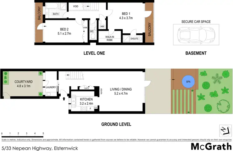 Floorplan of Homely townhouse listing, 5/33 Nepean Highway, Elsternwick VIC 3185