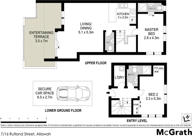 Floorplan of Homely apartment listing, 7/16 Rutland Street, Allawah NSW 2218
