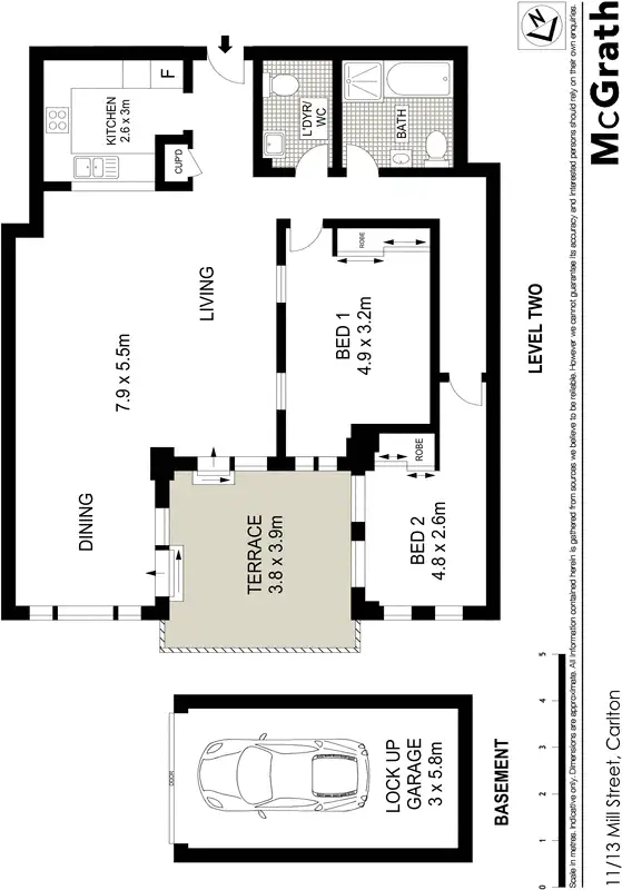Floorplan of Homely apartment listing, 11/13 Mill Street, Carlton NSW 2218
