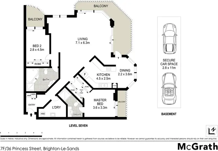 Floorplan of Homely apartment listing, 7F/36 Princess Street, Brighton-le-sands NSW 2216