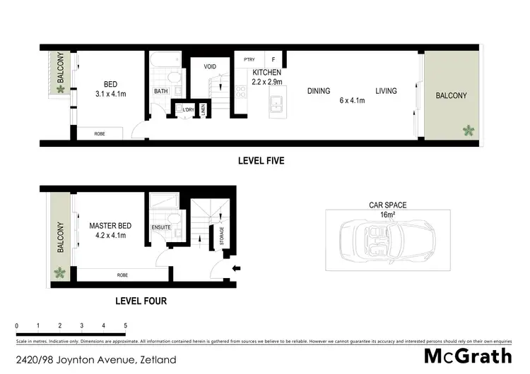 Floorplan of Homely apartment listing, 2420/98 Joynton Avenue, Zetland NSW 2017