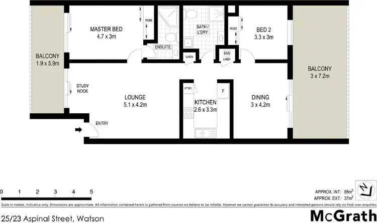 Floorplan of Homely apartment listing, 25/23 Aspinall Street, Watson ACT 2602
