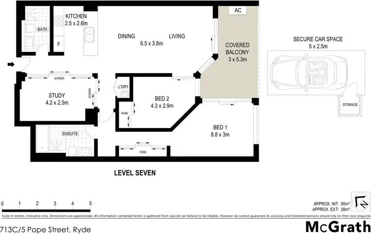 Floorplan of Homely apartment listing, 713C/5 Pope Street, Ryde NSW 2112