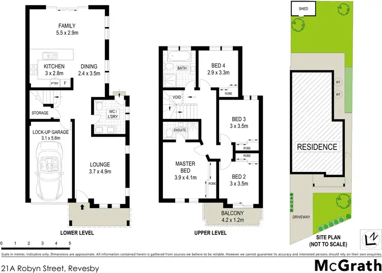 Floorplan of Homely semi-detached listing, 21A Robyn Street, Revesby NSW 2212