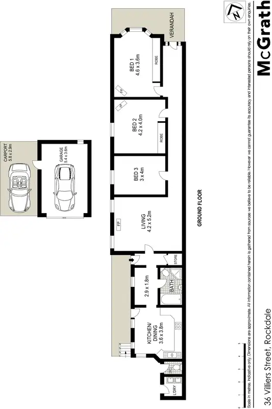 Floorplan of Homely house listing, 36 Villiers Street, Rockdale NSW 2216
