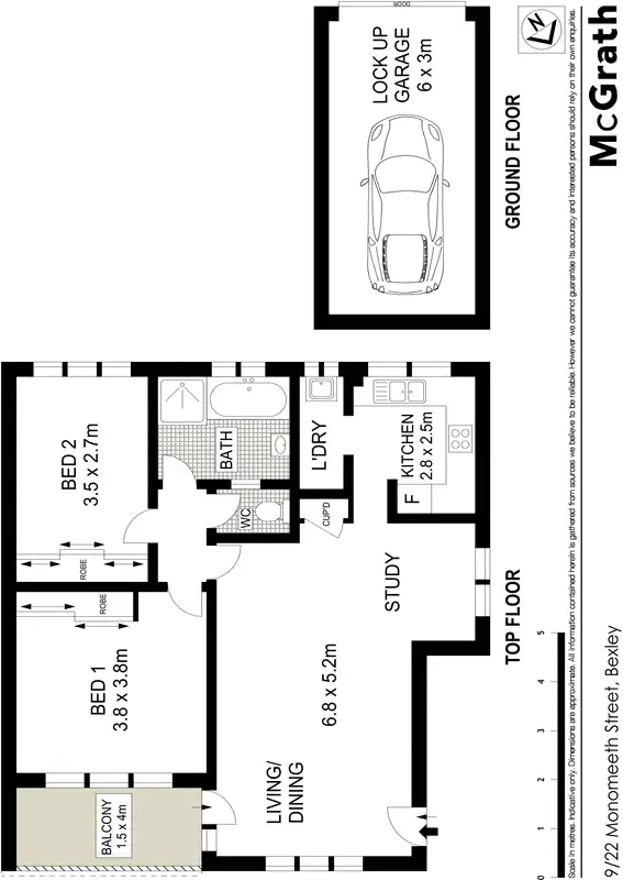 Floorplan of Homely apartment listing, 9/22 Monomeeth Street, Bexley NSW 2207