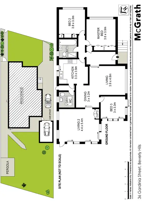 Floorplan of Homely house listing, 36 Gardinia Street, Beverly Hills NSW 2209