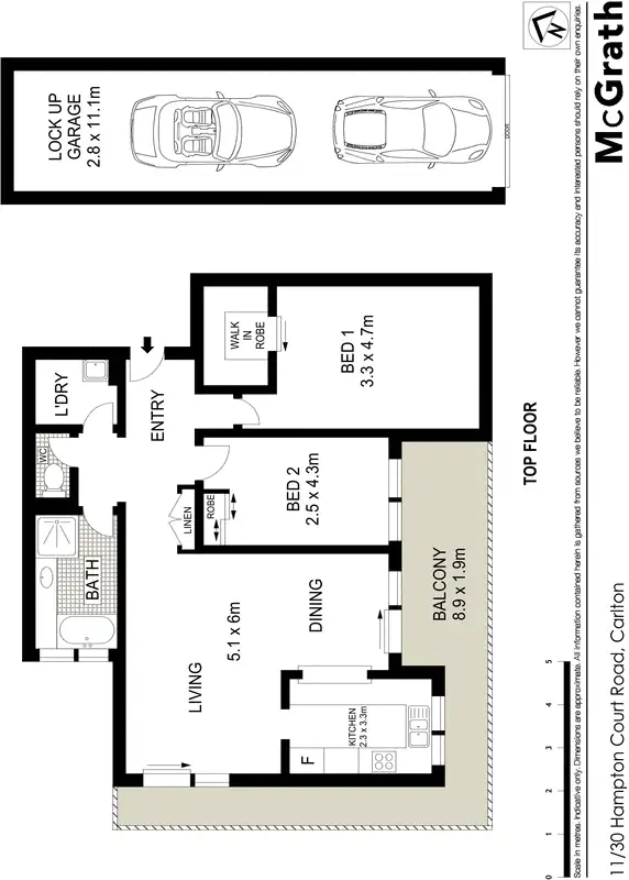 Floorplan of Homely apartment listing, 11/30 Hampton Court Road, Carlton NSW 2218