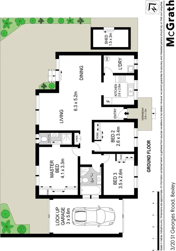 Floorplan of Homely villa listing, 3/20 St Georges Road, Bexley NSW 2207