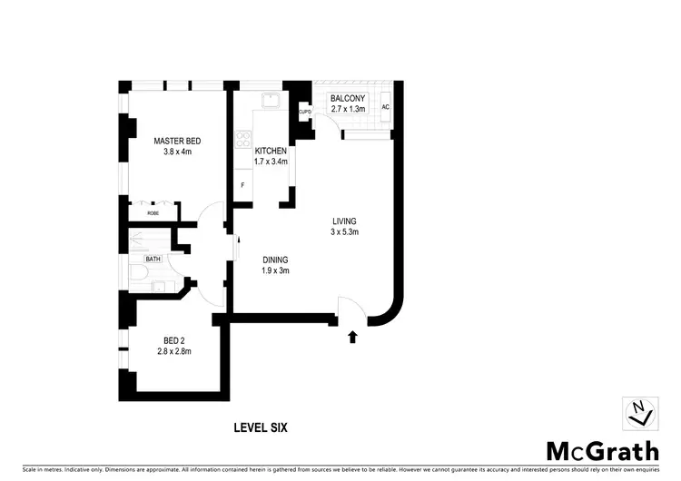 Floorplan of Homely apartment listing, 62/98 Kirribilli Avenue, Kirribilli NSW 2061