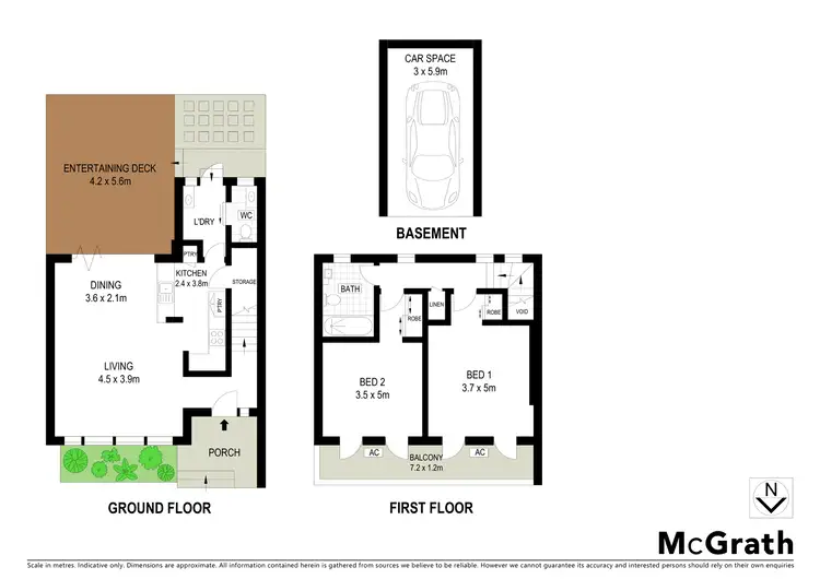 Floorplan of Homely townhouse listing, 3/198 Flood Street, Leichhardt NSW 2040