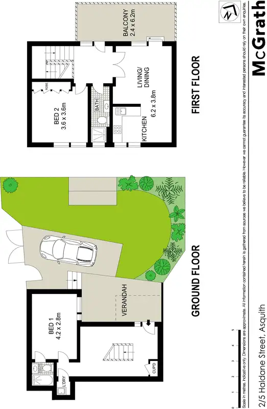 Floorplan of Homely townhouse listing, 2/5 Haldane Street, Asquith NSW 2077
